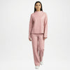 Baby Pink Faux Leather Mock Neck Co-Ord Set