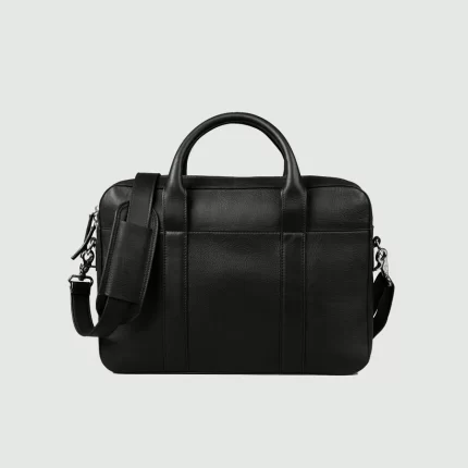 black leather briefcase