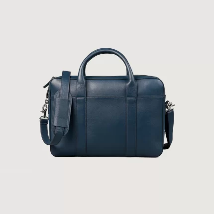blue leather briefcase