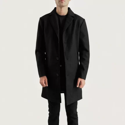 black wool coat