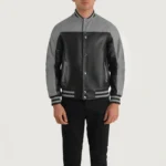 The Men's Terrace Black and Grey Varsity Jacket - Image 6