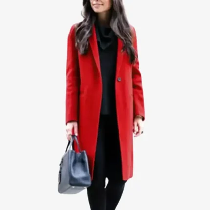 red wool walker coat