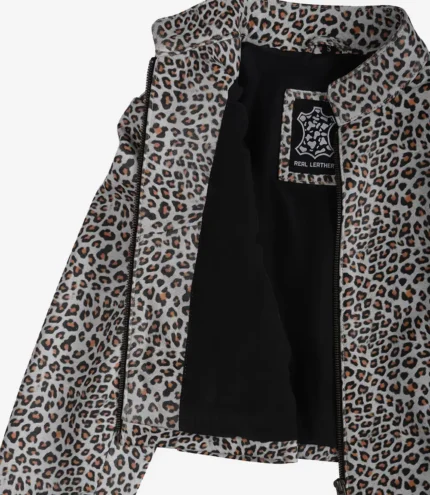 Real Leather Animal Print Jacket