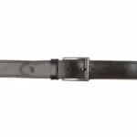 Mens Double Stitch Laminated Leather Belt-Brown - Image 2