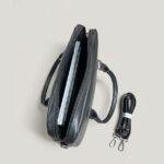 professional black zip closure briefcase