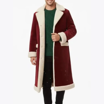 men's red christmas tree coat
