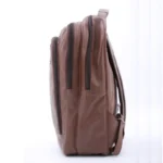 Trio Tan Leather Laptop Backpack For Men - Image 4